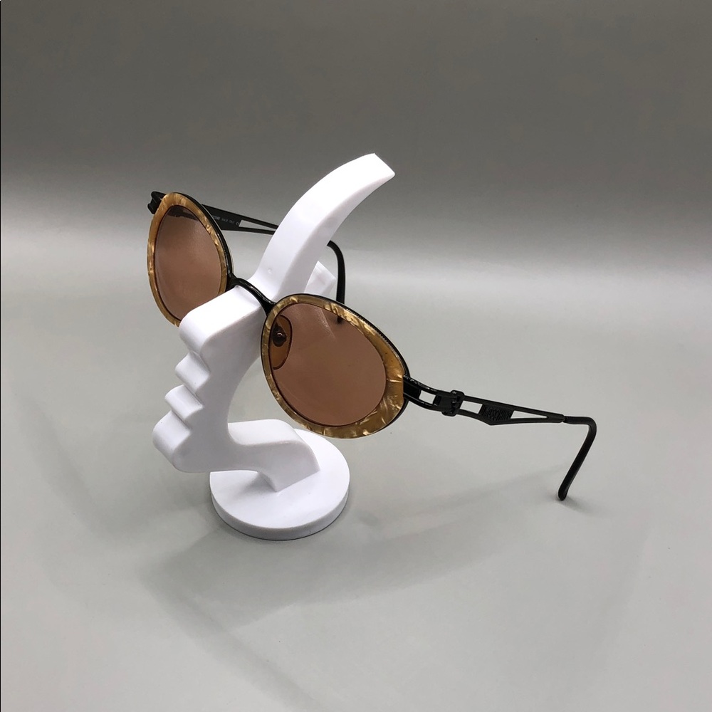 Moschino MM3020-S vintage FRAMES ONLY metal oval unisex WIDE FIT mop like frame.
